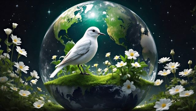 The bird in the bubble